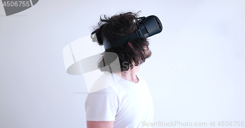 Image of Man using headset of virtual reality