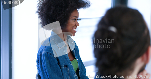 Image of Multiethnic startup Business Team At A Meeting at modern office 