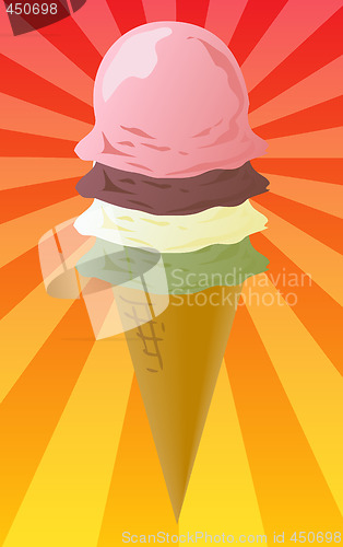 Image of Ice cream cone illustration