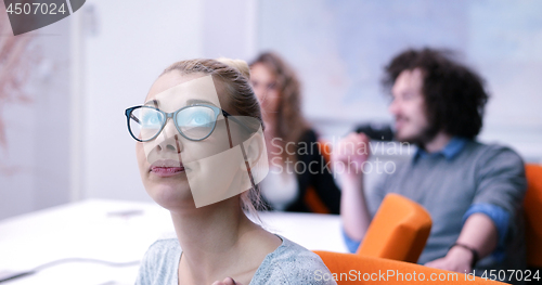 Image of Startup Business Team At A Meeting at modern office building