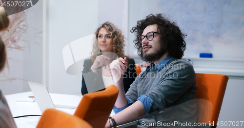 Image of Startup Business Team At A Meeting at modern office building