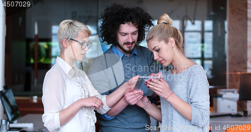 Image of Startup Business Team At A Meeting at modern office building