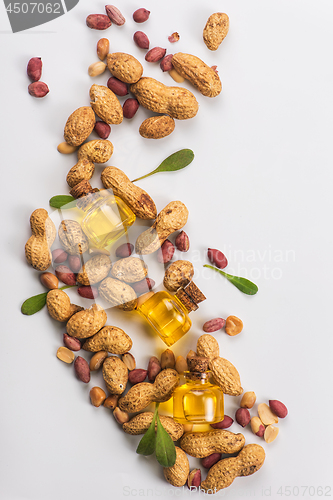 Image of Natural peanut with oil in a glass