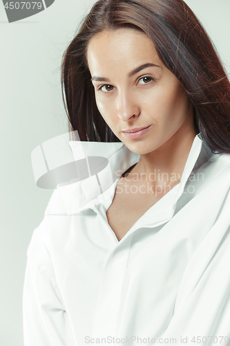 Image of Portrait of beautiful dark-haired girl