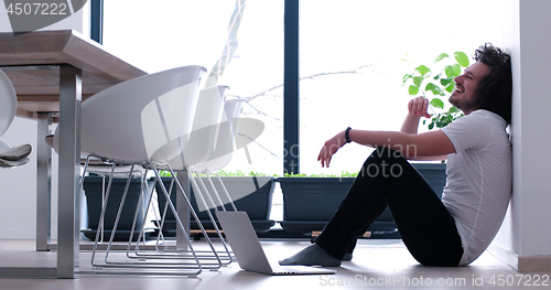 Image of man enjoying relaxing lifestyle