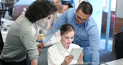 Image of Startup Business Team At A Meeting at modern office building
