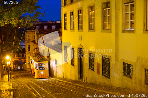 Image of Night Lisbon street, Portugal