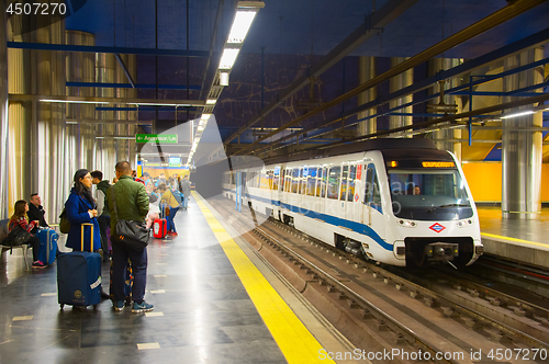 Image of Madrid metro train station, Spain