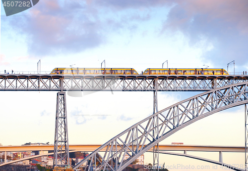 Image of Tram on a bridge, Porto