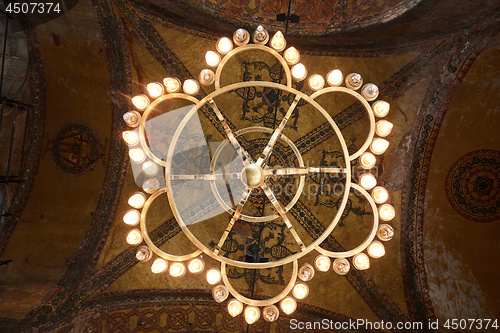 Image of View the dome of the mosque with ancient basilica