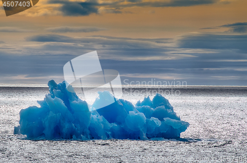 Image of Arctic iceberg ice stock area Novaya Zemlya.