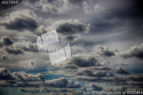 Image of wonderful clouds against the warm sky