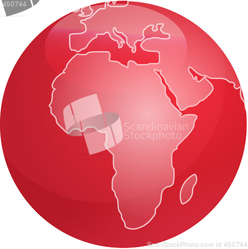 Image of Map of Africa sphere