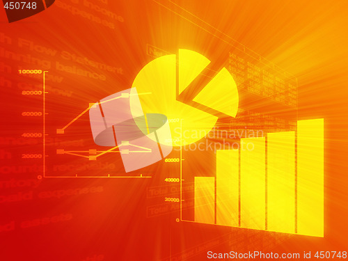 Image of Spreadsheet business charts illustration