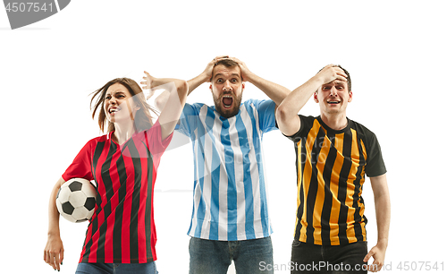 Image of Collage about emotions of football fans