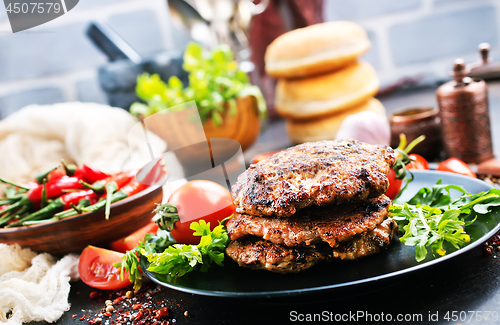 Image of ingredients for burgers