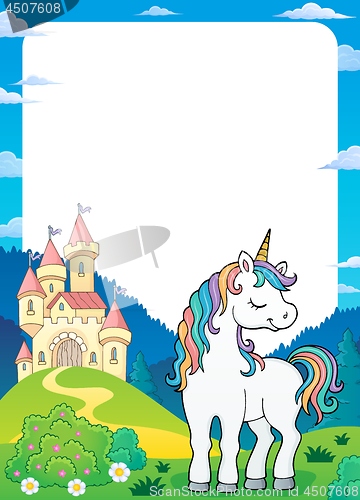 Image of Dreaming unicorn theme frame 2