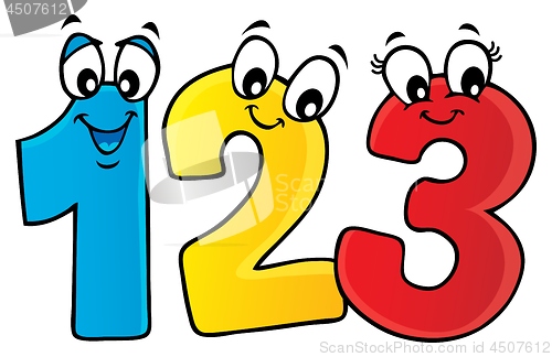 Image of Cartoon numbers theme image 1