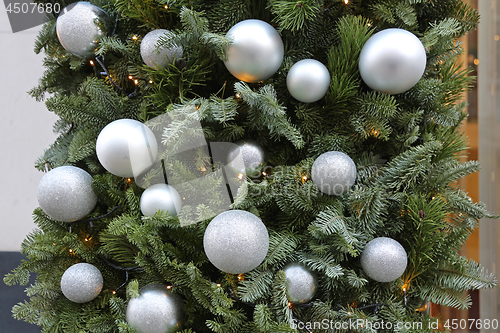 Image of Silver Christmas Baubles