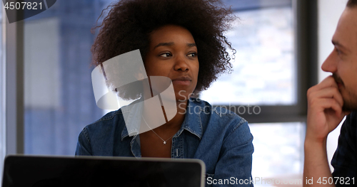 Image of Multiethnic startup business team on meeting