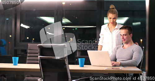 Image of young designers in the night office