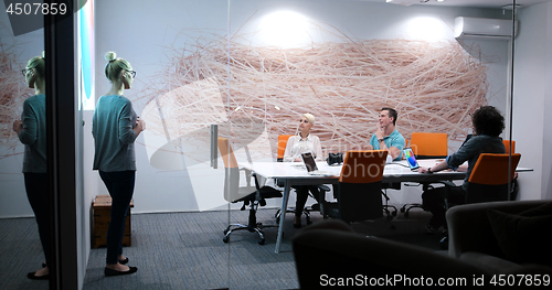 Image of Startup Business Team At A Meeting at modern office building