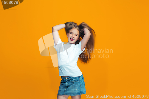 Image of The squint eyed teen girl with weird expression