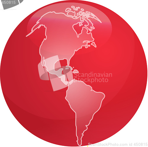 Image of Map of Americas sphere