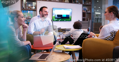 Image of Startup Business Team At A Meeting at modern office building