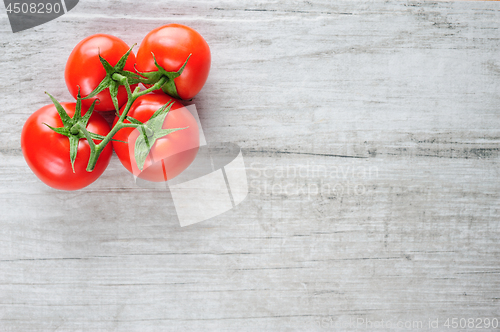 Image of Top view of bunch of fresh tomatoes