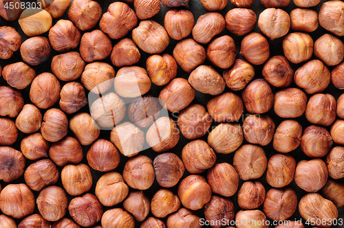 Image of Peeled hazelnuts background