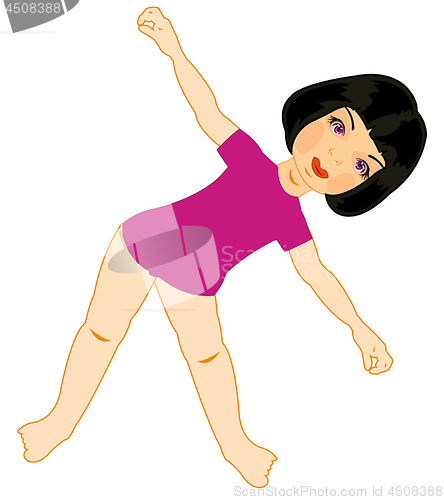 Image of Vector illustration of the young girl of the atheletics