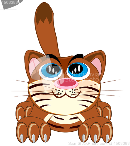 Image of Vector illustration of the cartoon pet cat