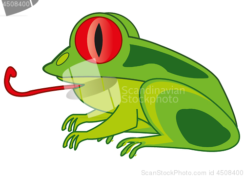 Image of Cartoon animal frog on white background is insulated