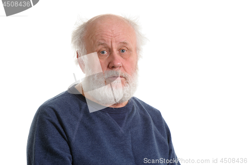 Image of sad depressing old man isolated portrait