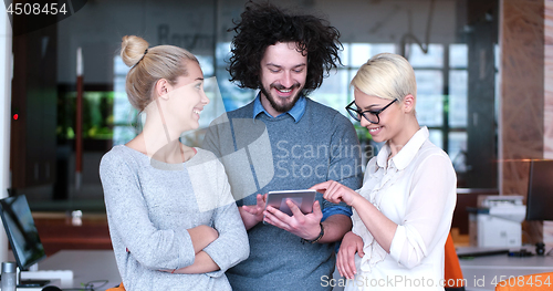 Image of Startup Business Team At A Meeting at modern office building