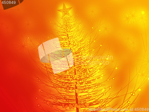 Image of Sparkly christmas tree illustration