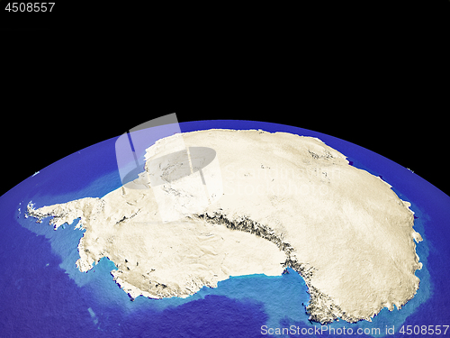 Image of Antarctica on Earth from space