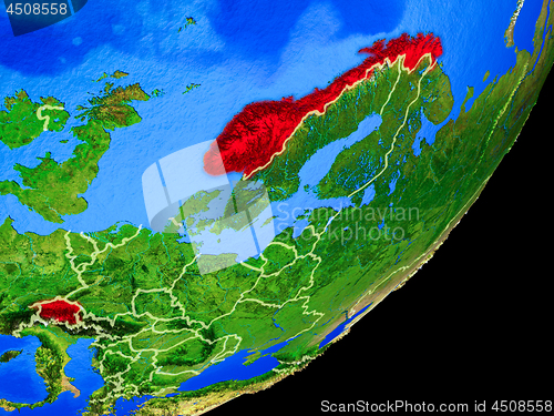 Image of EFTA countries on Earth from space