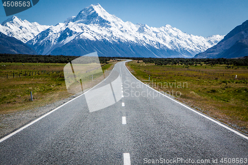 Image of Scenic road to Mount Cook