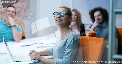 Image of Startup Business Team At A Meeting at modern office building