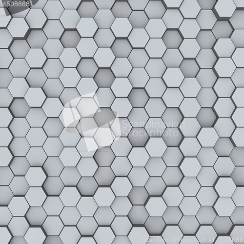 Image of Gray hexagon honeycombs abstract background