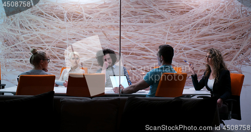 Image of Startup Business Team At A Meeting at modern office building