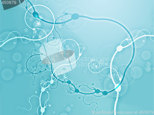 Image of Abstract swirly floral grunge illustration