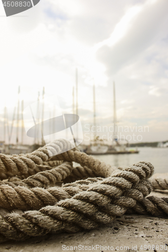 Image of Ropes on pier