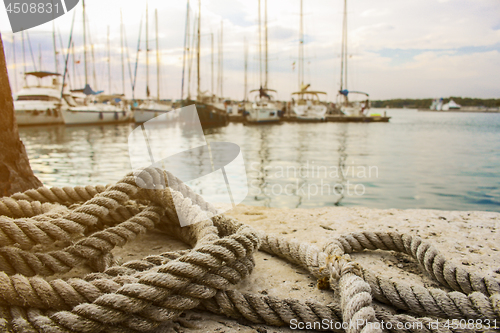 Image of Ropes on pier