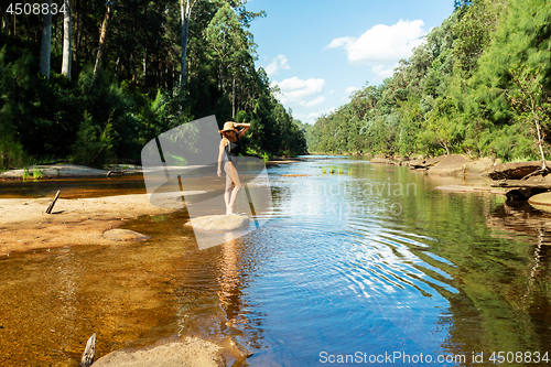 Image of Enjoying the tranquil waters of the Grose River Blue Mountains,