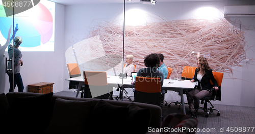 Image of Startup Business Team At A Meeting at modern office building