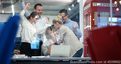 Image of Startup Business Team At A Meeting at modern office building