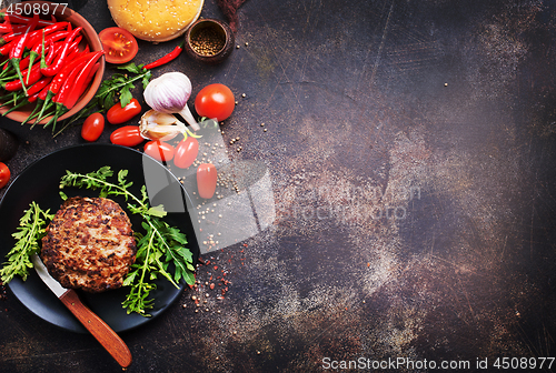 Image of ingredients for burgers